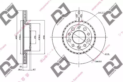 Тормозной диск DJ PARTS BD1577